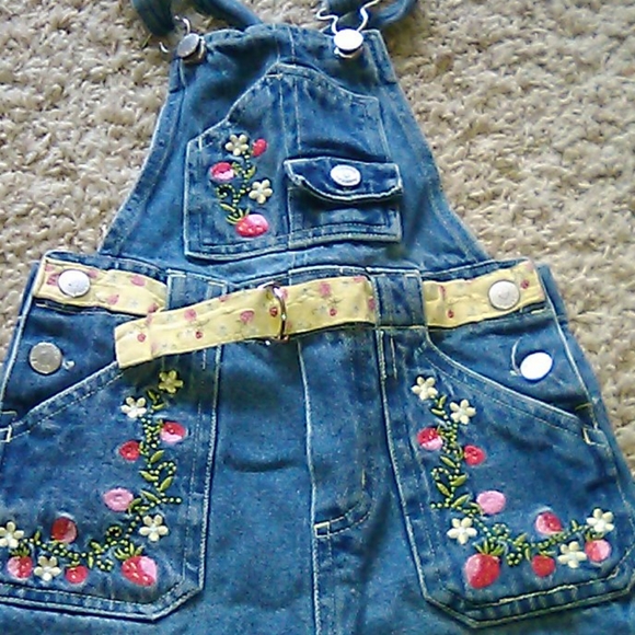 Jean Girl overall SZ 3T Young Hearts - Picture 2 of 3